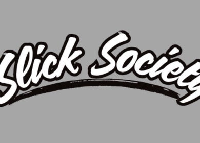 Slick Society logo in bold script, iconic branding for Chester, England, GB wellness venue.