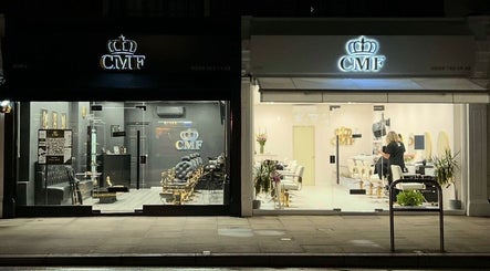 Exterior view of Cmf Hairdressing W6 in London Chiswick, England, GB with chic and modern design.