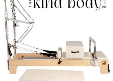 Pilates reformer at Tower Blend in Sturgeon Bay, Wisconsin, US, offering premium wellness services.