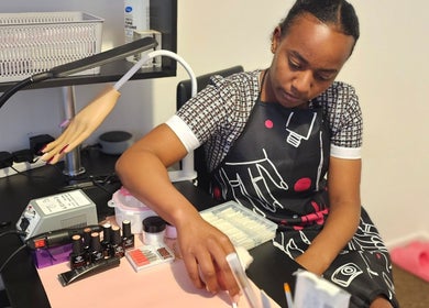 Nail technician at Fab Nails - Mobile Nail Services, Newcastle upon Tyne, England, GB providing expert mobile manicure.