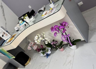 Reception accogliente di Sister beauty jv a Candia Lomellina, Lombardia, IT con piante ornamentali.