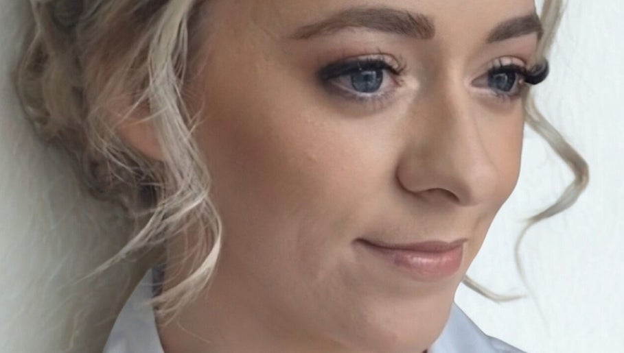 Close-up of a bride with elegant makeup at FOREVER LOVE BRIDES, Pimlico, Queensland, AU.