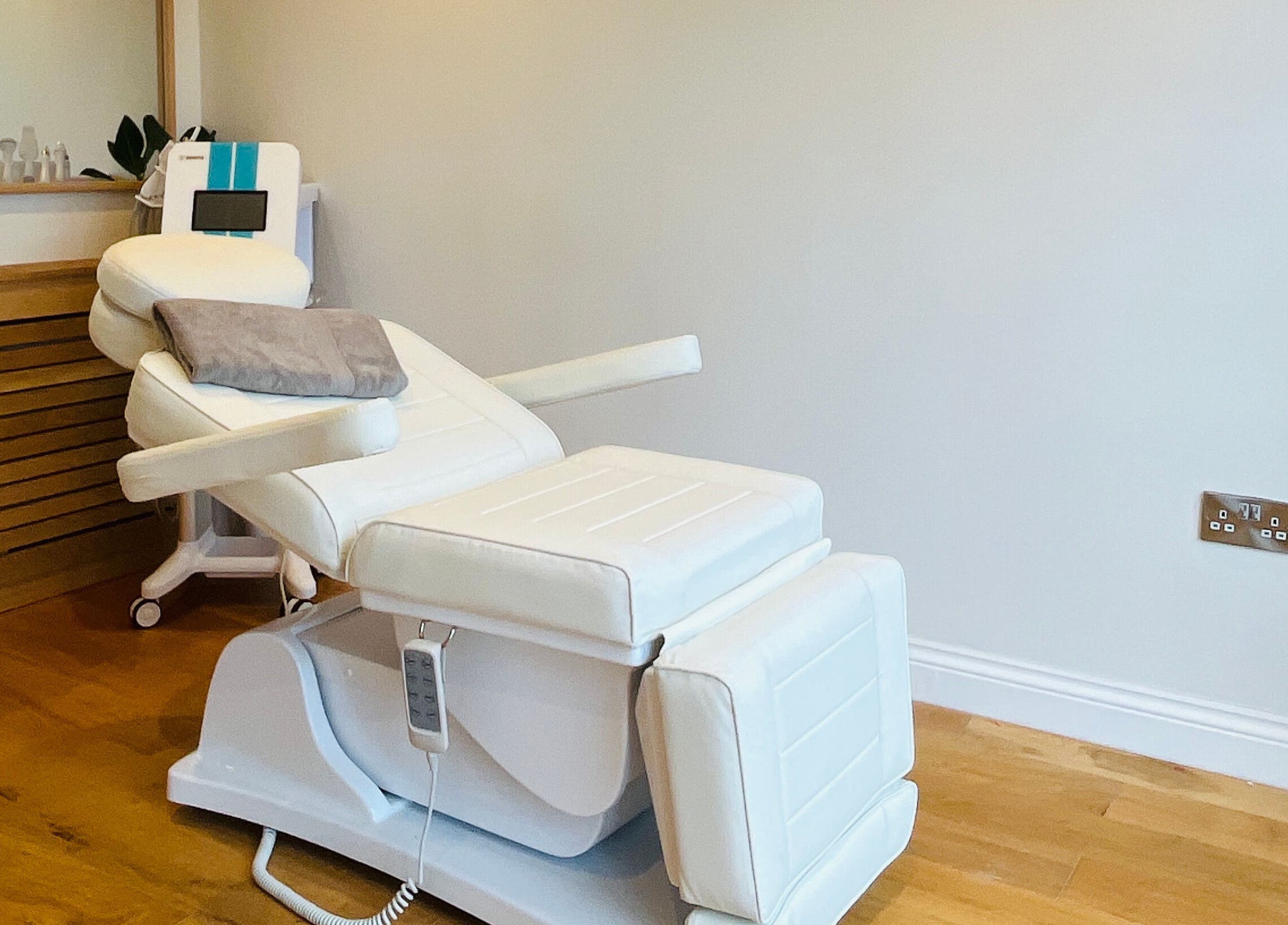 Luxurious treatment chair at Thanet Rejuvenation Studio, Ramsgate, England, GB, highlighting wellness environment.