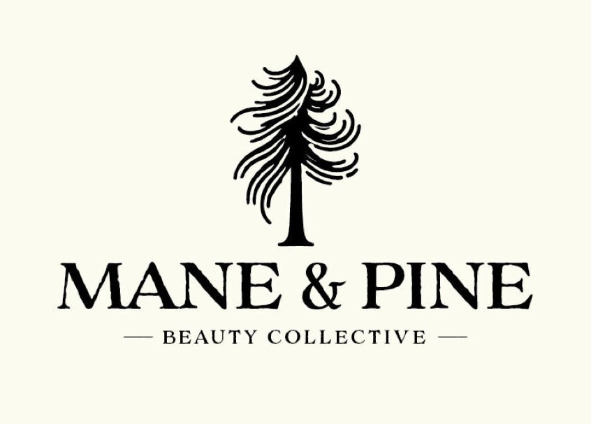 Mane & Pine logo for Laurie Gurr Beauty in East Aurora, New York, US.