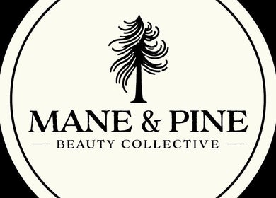 Logo of Mane & Pine (Laurie Gurr Beauty) in East Aurora, New York, US featuring a stylized pine tree.
