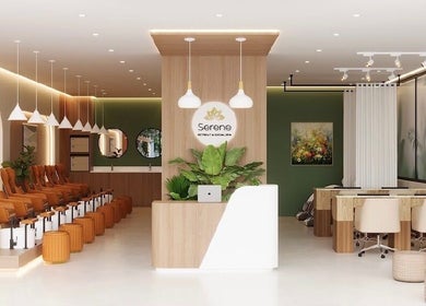 Elegant spa lounge at Serene Retreat & Social Spa - Gregory Hills, Gregory Hills, New South Wales, AU.