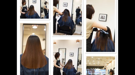 Thi Vo Hair Salon in Calgary, Alberta, CA offers professional hair styling services captured in a cozy salon setting.