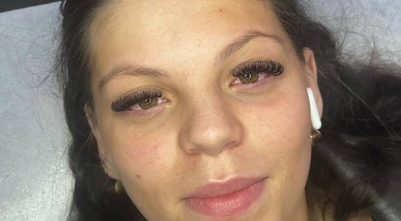 Eyelash extensions by By.Scarletleighx in Birmingham, England, GB. Close-up of long, voluminous lashes.