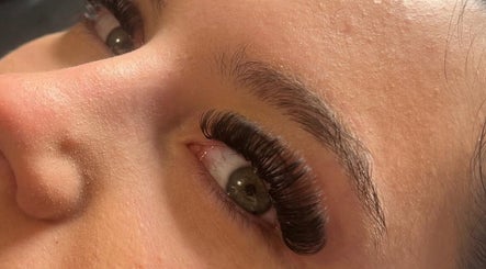 Close-up of eyelash extensions at By.Scarletleighx in Birmingham, England, GB.