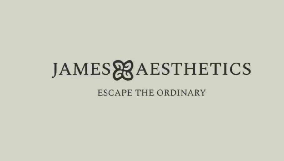 James Aesthetics branding at Northampton, England, GB, with the slogan 'Escape the Ordinary'.