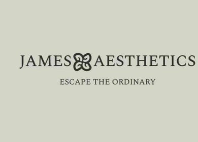 James Aesthetics branding at Northampton, England, GB, with the slogan 'Escape the Ordinary'.