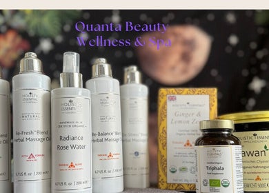 Holistic beauty products lineup at Luxury at Your Doorstep, Southampton, GB.