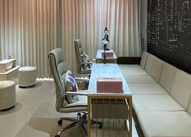 Spacious and elegant interior of Le Naile Beauty Studio in Bali, Bali, ID, showcasing modern nail treatment area.