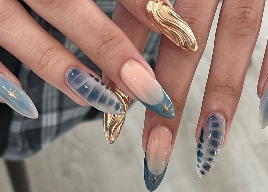 Stylish galaxy-themed nails at Le Naile Beauty Studio, Bali, Bali, ID showcasing intricate nail art.