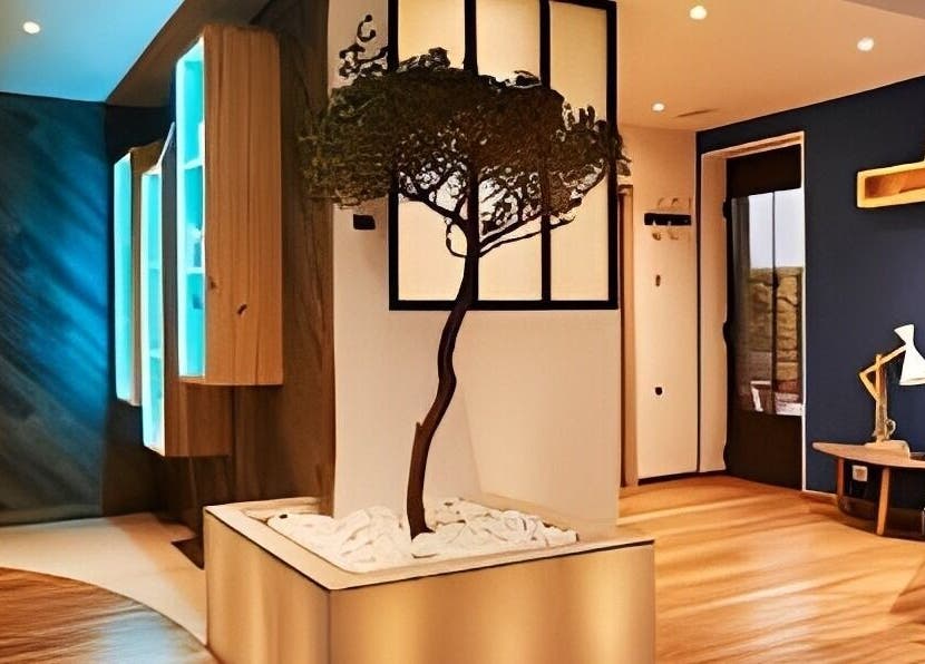 Elegant wellness room at Centre Thetys Pégomas in Pégomas, Provence-alpes-côte D'azur, FR with modern decor.