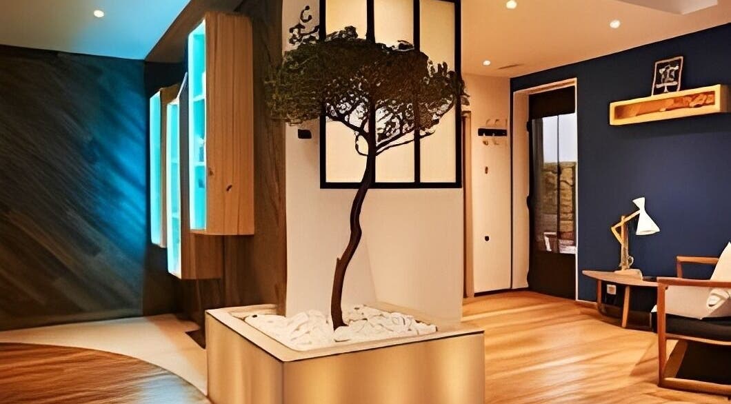 Elegant wellness room at Centre Thetys Pégomas in Pégomas, Provence-alpes-côte D'azur, FR with modern decor.