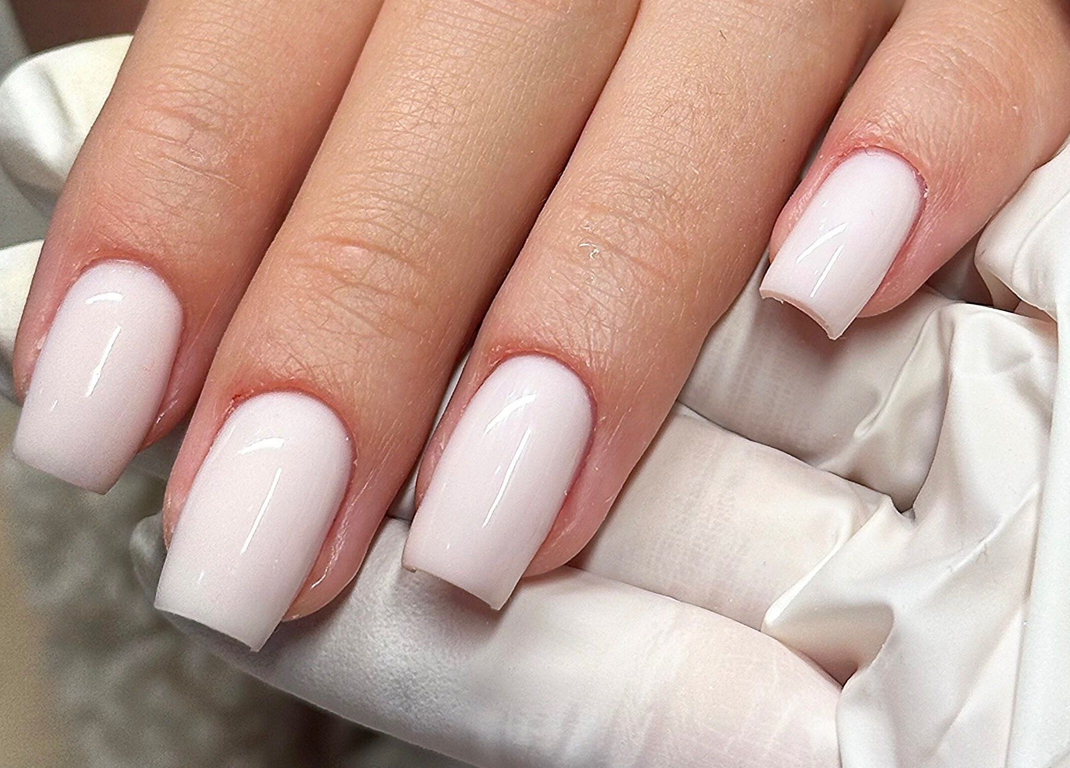 Close-up of elegant manicured nails at Bydarcyella, Birmingham, England, GB.