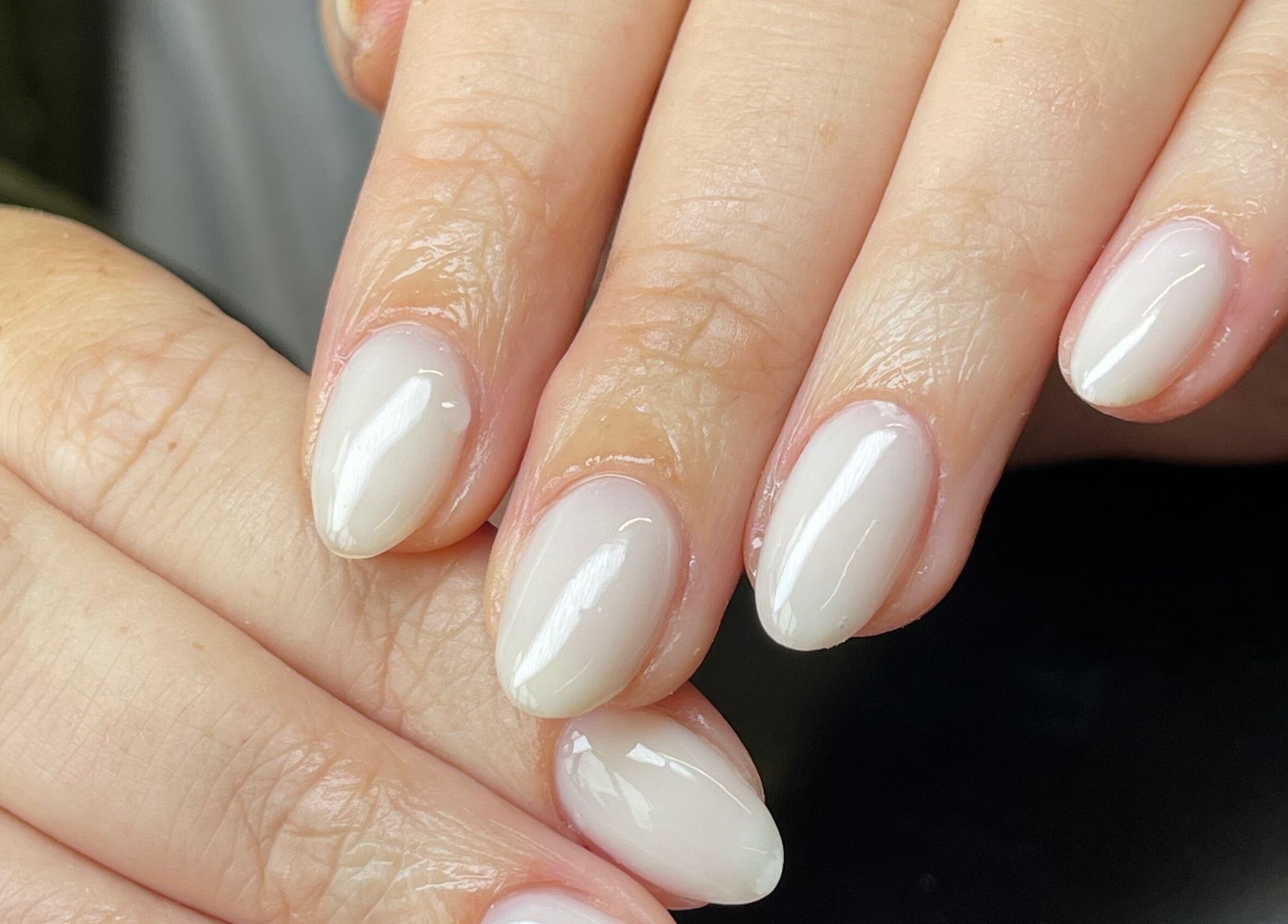 Elegant manicure with glossy nails at Fashi0n.Victim, Manchester, England, GB.