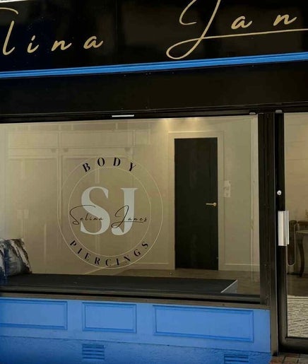 Front view of Selina Janes salon in Ayr, Scotland, GB showcasing its elegant blue frontage.