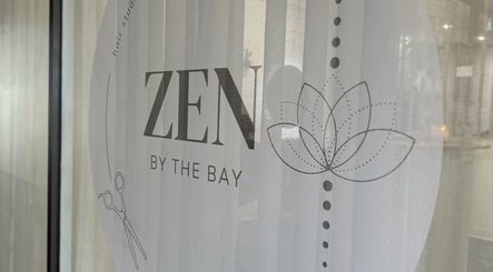 Zen by the Bay window decal, Shoal Bay, New South Wales, AU. Tranquil lotus design symbolizes peace.