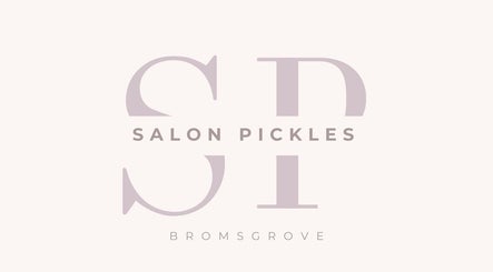 Salon Pickle logo displaying stylish typeface at Bromsgrove, England, GB.