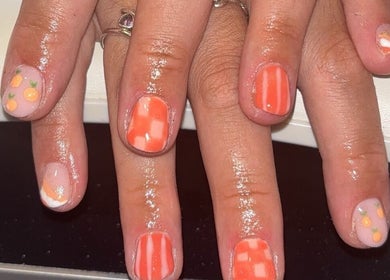 Colorful nail design at Chantel Marie Nails & Beauty, Micklefield, England, GB.