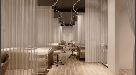 Tranquil treatment area at Ganar Spa Elevate Your Senses, Nha Trang, Khánh Hòa, VN with elegant curtains.