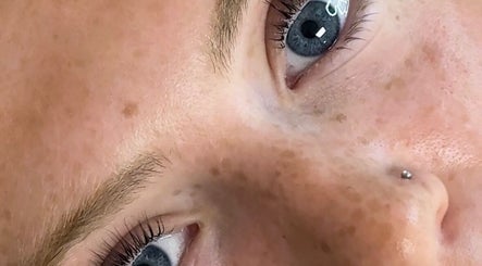 Close-up of beautifully lifted lashes at The Lash Cafe | Manchester Lashes in Ashton-under-lyne, England, GB.