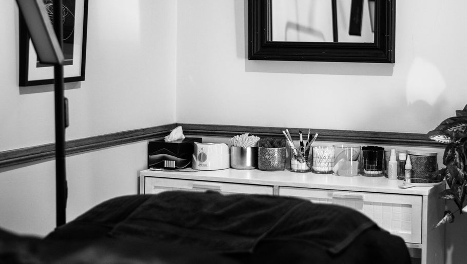 Cozy beauty workstation at Redemption Nails & Beauty, Narangba, Queensland, AU, displaying essential nail tools.