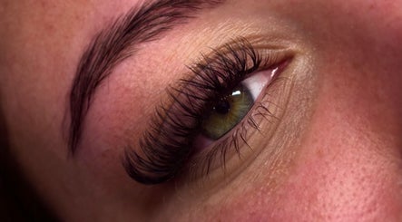 Close up of expertly styled lashes at Lashes by Darcie, Hartlepool, England, GB, showcasing detailed craftsmanship.