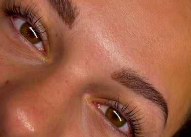 Close-up of eyelash extensions at Lashes by Darcie, Hartlepool, England, GB showcasing vibrant, natural look.