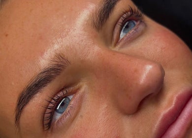 Close-up of elegant lash extensions at Lashes by Darcie, Hartlepool, England, GB. Enhancing natural beauty.