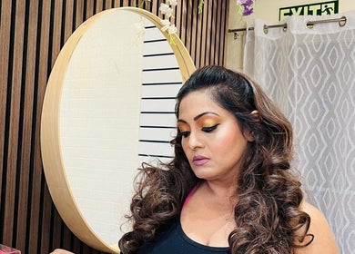 A woman receiving beauty treatment at Shriji Beauty Touch, Huddersfield, England, GB.