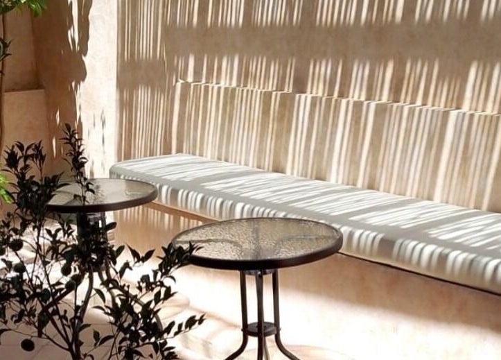 Tranquil outdoor seating with natural light at The Rustic Sun Spa - Berawa, Bali, Bali, ID.