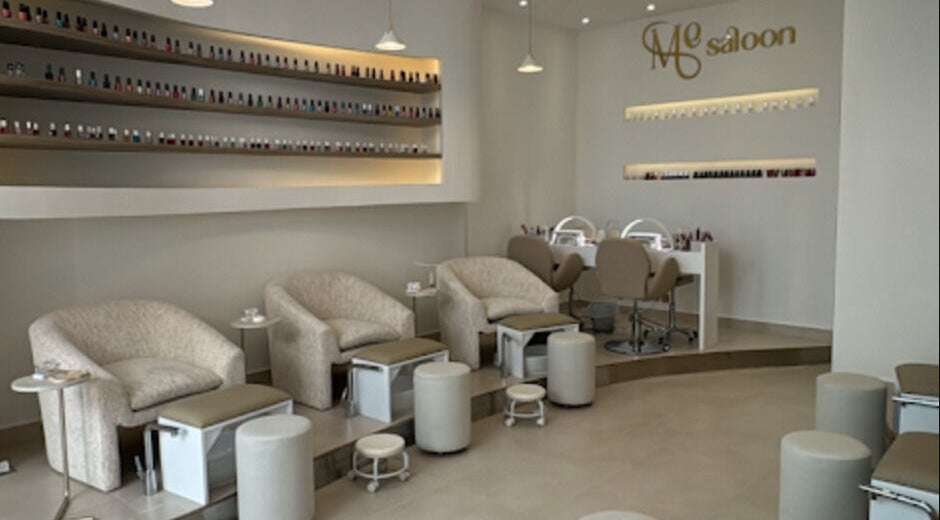 Sophisticated nail salon interior at Me Salon, Riyadh, Riyadh Province, SA, offering luxurious wellness experience.