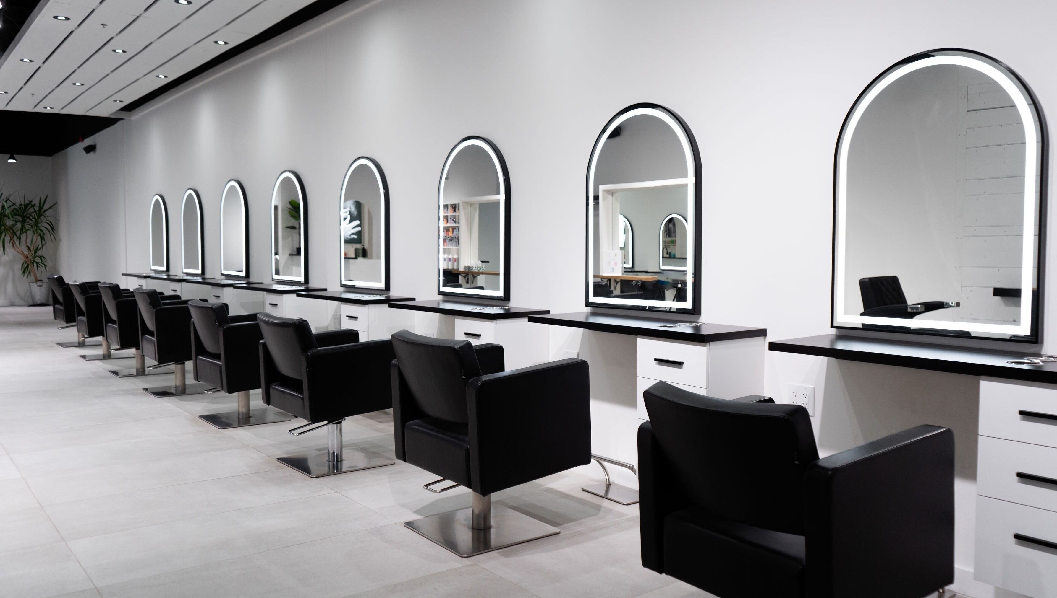 Elegant styling chairs and mirrors at Le Salon Sugar (Rosemère), Rosemère, Québec, CA