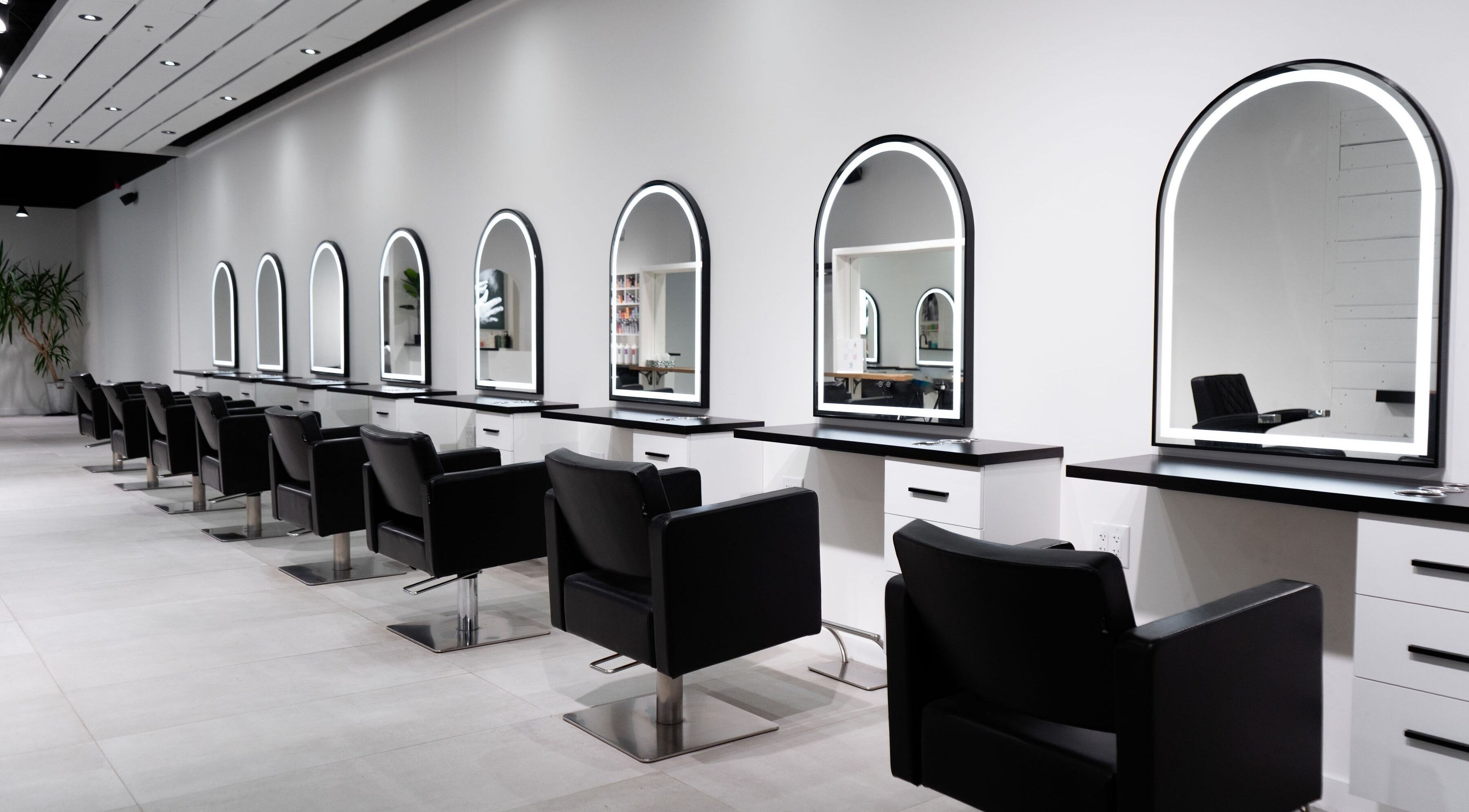 Elegant styling chairs and mirrors at Le Salon Sugar (Rosemère), Rosemère, Québec, CA