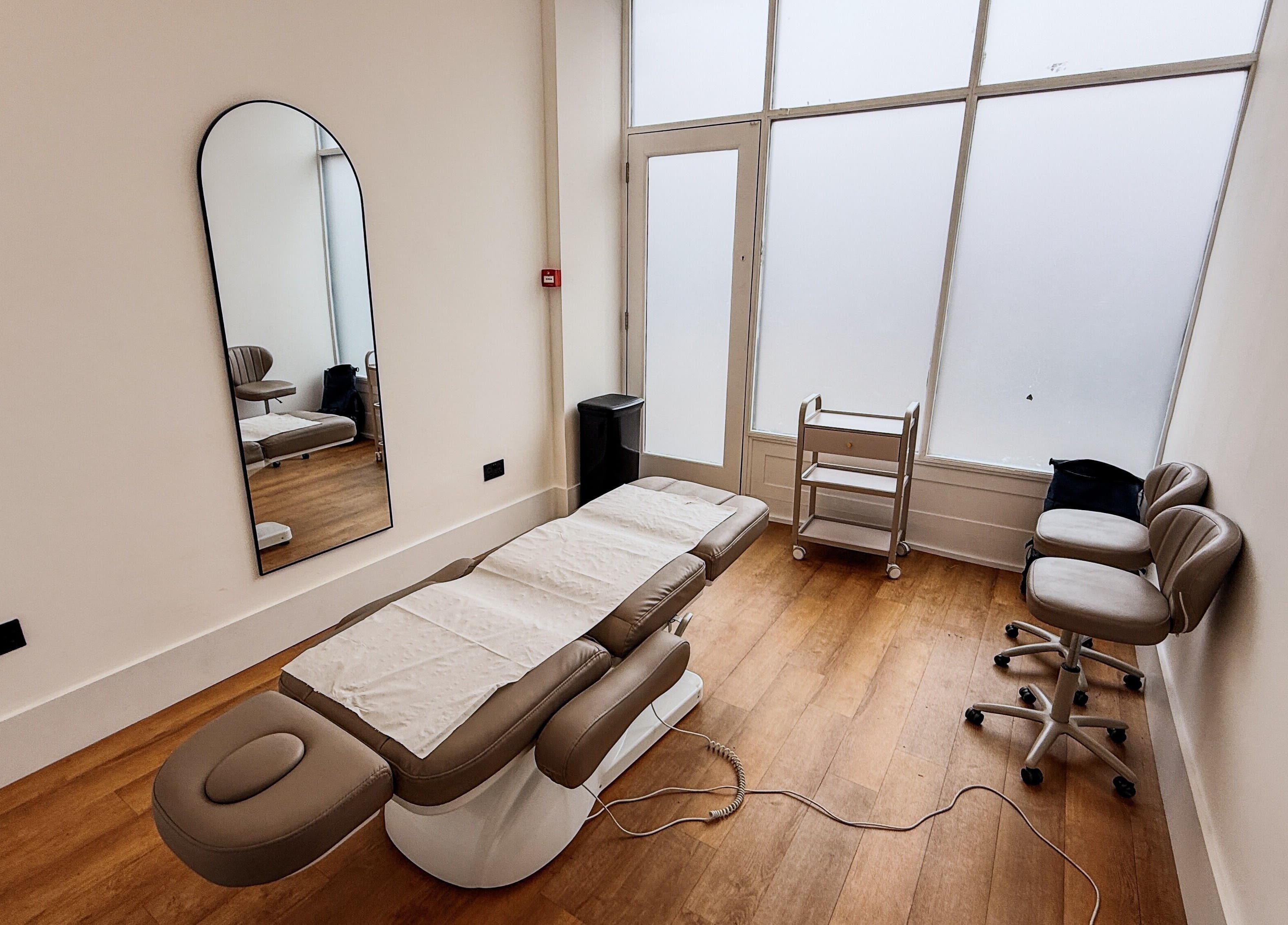 Therapy room with treatment bed at A Fitness - Physical Therapy Clinic, London, England, GB.