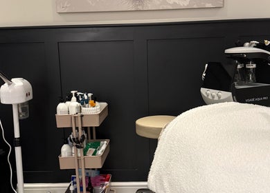 SKinGlow.Co beauty treatment room featuring modern equipment in Ripon, England, GB.
