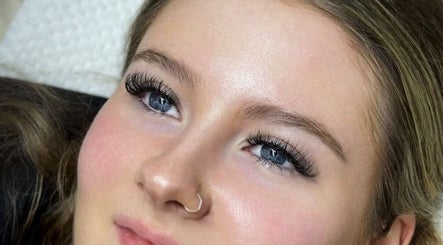 Close-up of a woman's glamorous lashes from Sophabulous - Lashes by Soph, Leeds, England, GB.