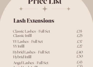 Sophabulous - Lashes by Soph pricing list for lash extensions in Leeds, England, GB.