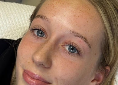 Close-up of natural lashes at Sophabulous - Lashes by Soph in Leeds, England, GB.