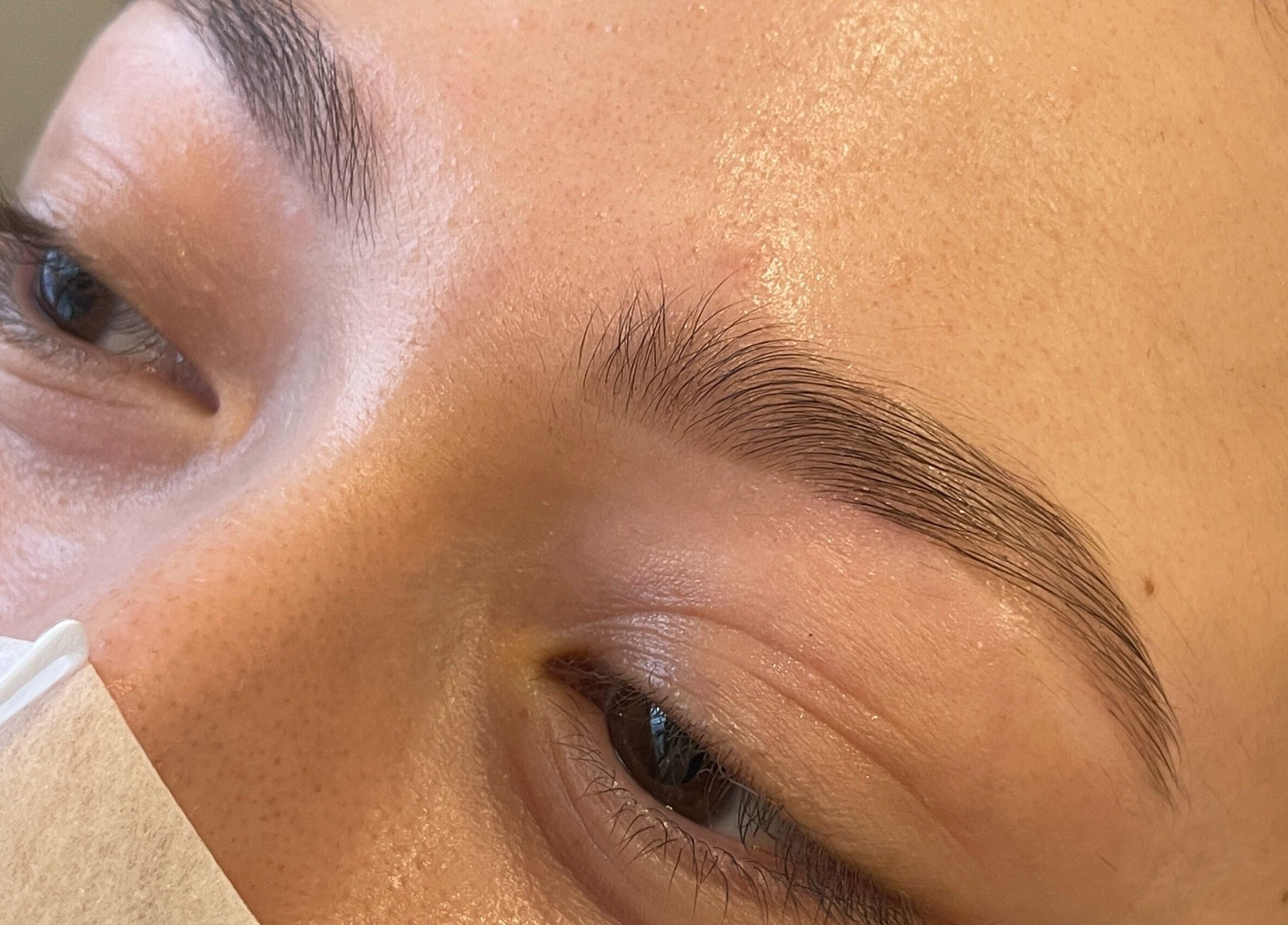 Close-up of a perfectly shaped eyebrow at BrowGal in Hà Nội, Hà Nội, VN highlighting beauty and precision.