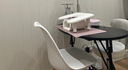 Modern nail station at Blooms Beauty Room, Burgess Hill, England, GB for manicures.