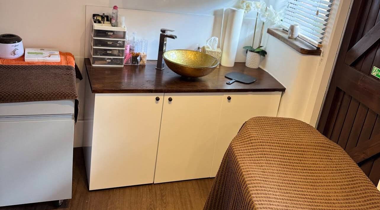 Elegant treatment room at Blooms Beauty Room - Cuckfield, showcasing a serene and inviting atmosphere in Cuckfield, England, GB.