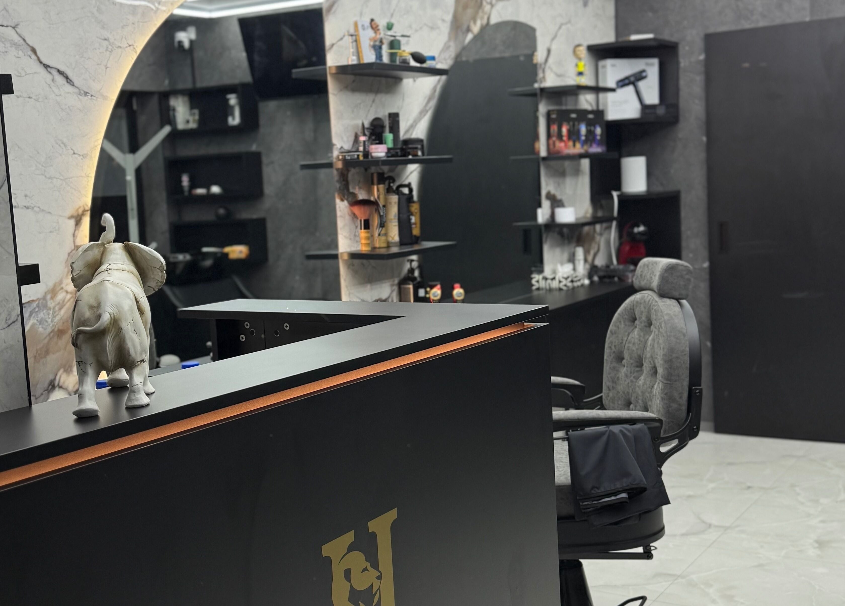 The Lion Studio's chic reception area in Sofia, Sofia City Province, BG with modern decor and styling chair.