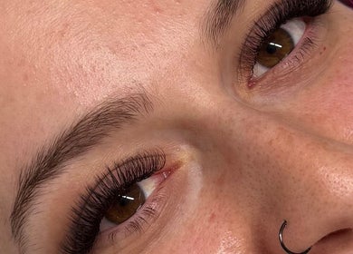 Close-up of enhanced lashes at Beauty By Cy, Austral, New South Wales, AU showcasing expert styling.