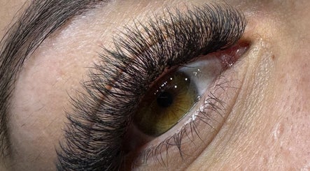 Close-up of voluminous eyelash extensions at Beauty By Cy, Austral, New South Wales, AU.