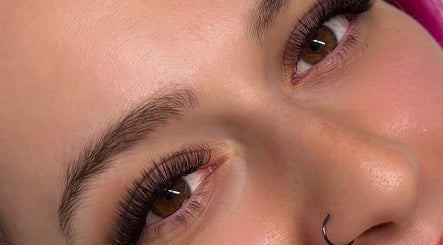 Close-up of stunning eyelash extensions at Beauty By Cy, Austral, New South Wales, AU.