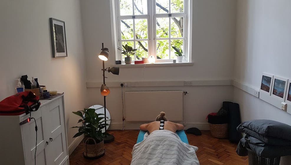 Peaceful massage room at Ouseburn Massage Therapy in Newcastle upon Tyne, England, GB, with a relaxing ambiance.